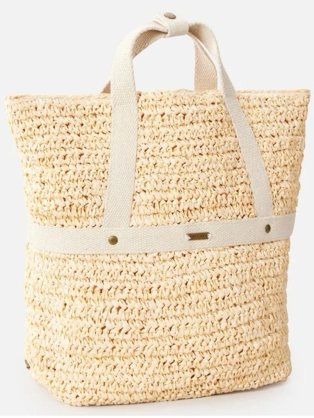 Brand New Rip Curl Straw Tote/Backpack with Cream Trim